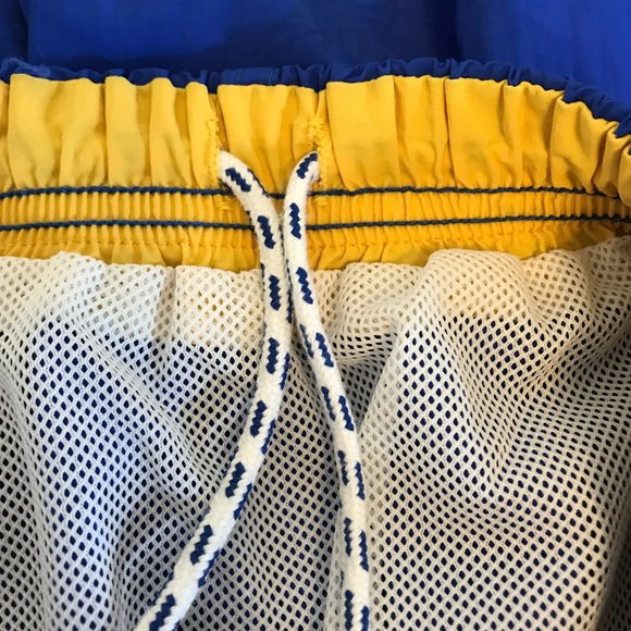 Lands' End Mens Royal blue Drawstring Pockets Swim Trunks Size L 36-38 - Picture 7 of 7